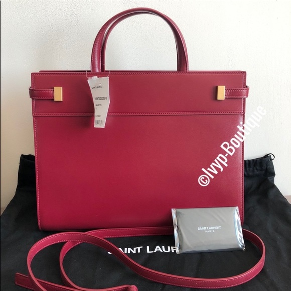 Saint Laurent Manhattan Small Smooth Leather Tote Bag - Picture 4 of 12